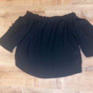 New York & Company Black Off-Shoulder Blouse